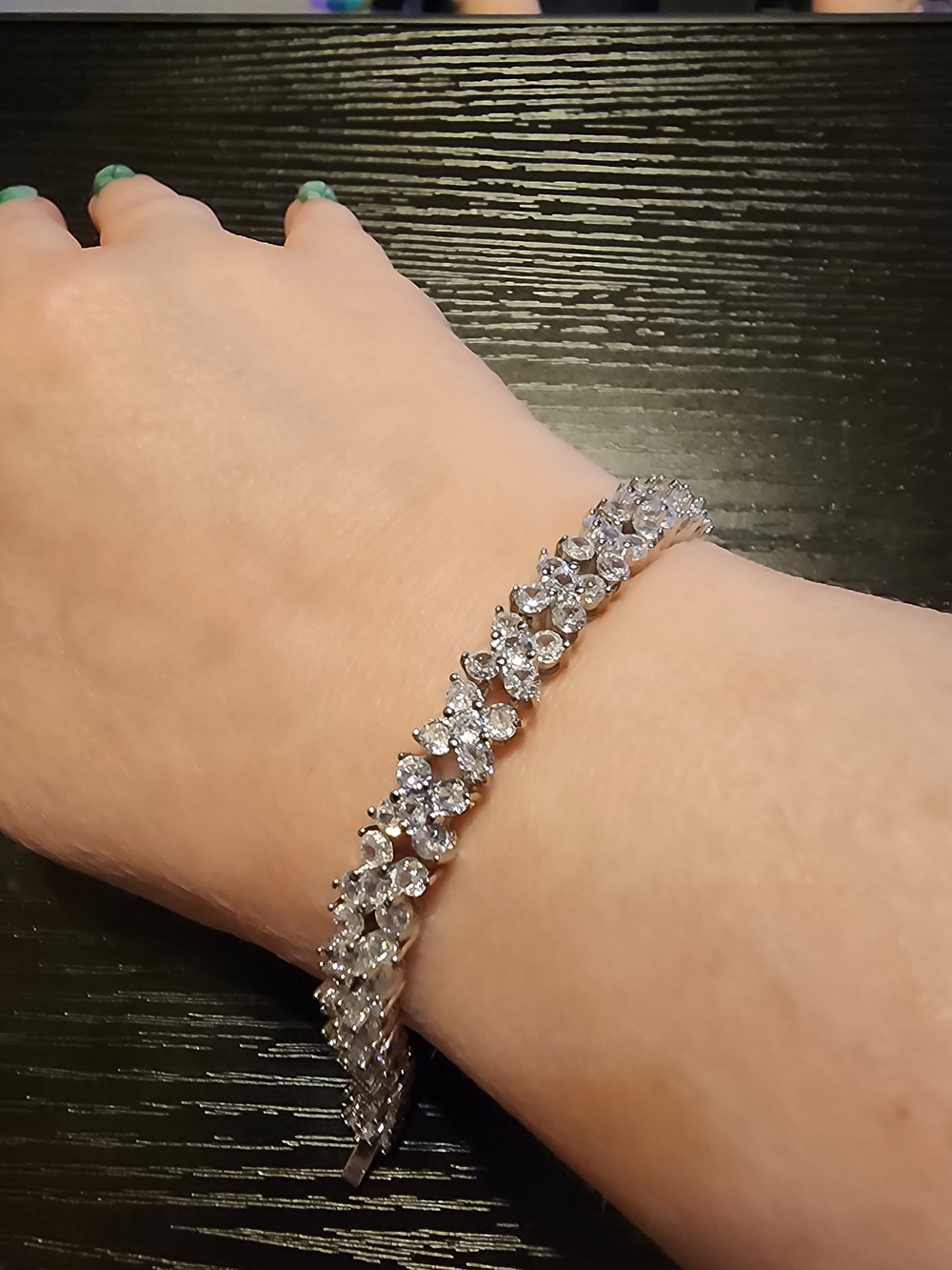Crystal Tennis Bracelet - Silver Sparkle